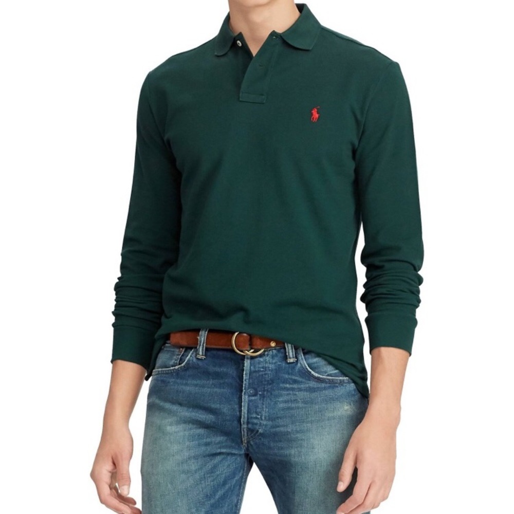 Long sleeve polo shirt
